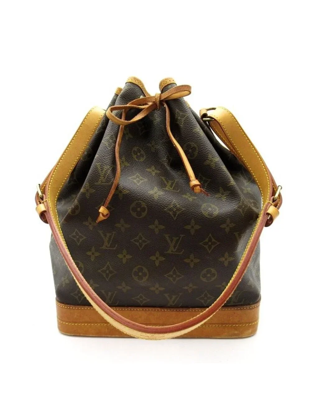 Louis Vuitton Noe Monogram Shoulder Bag Brown